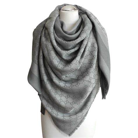 gucci gray wool scarf|Gucci wool scarf unisex.